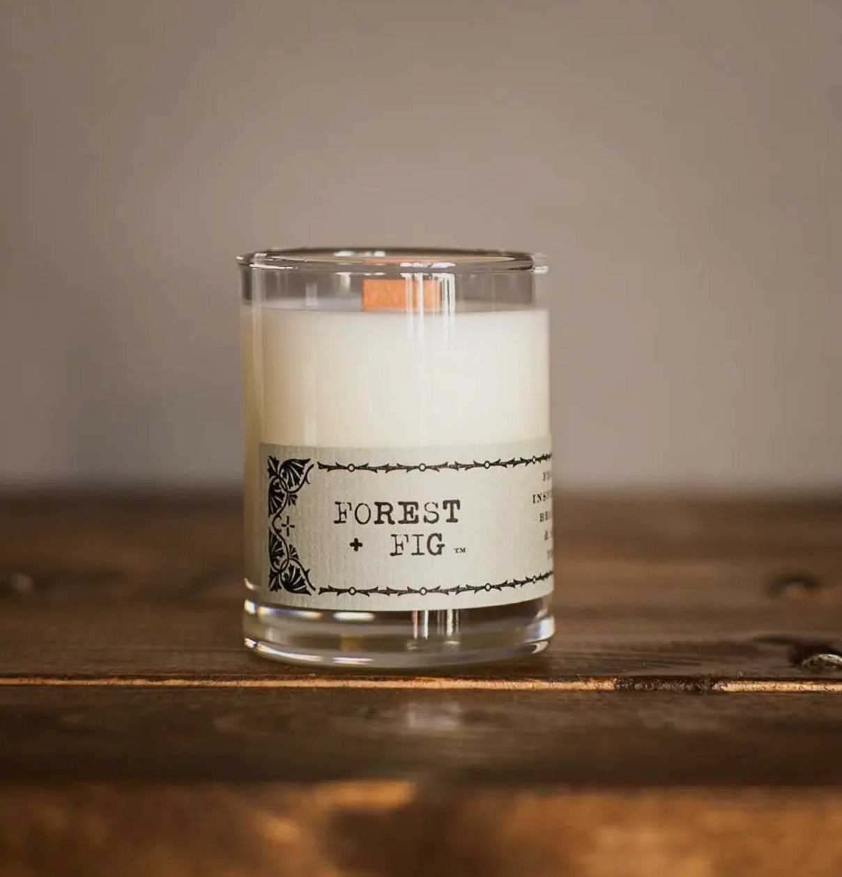 Forest & fig shot glass candle