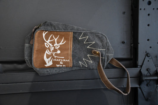 mens deer shave bag