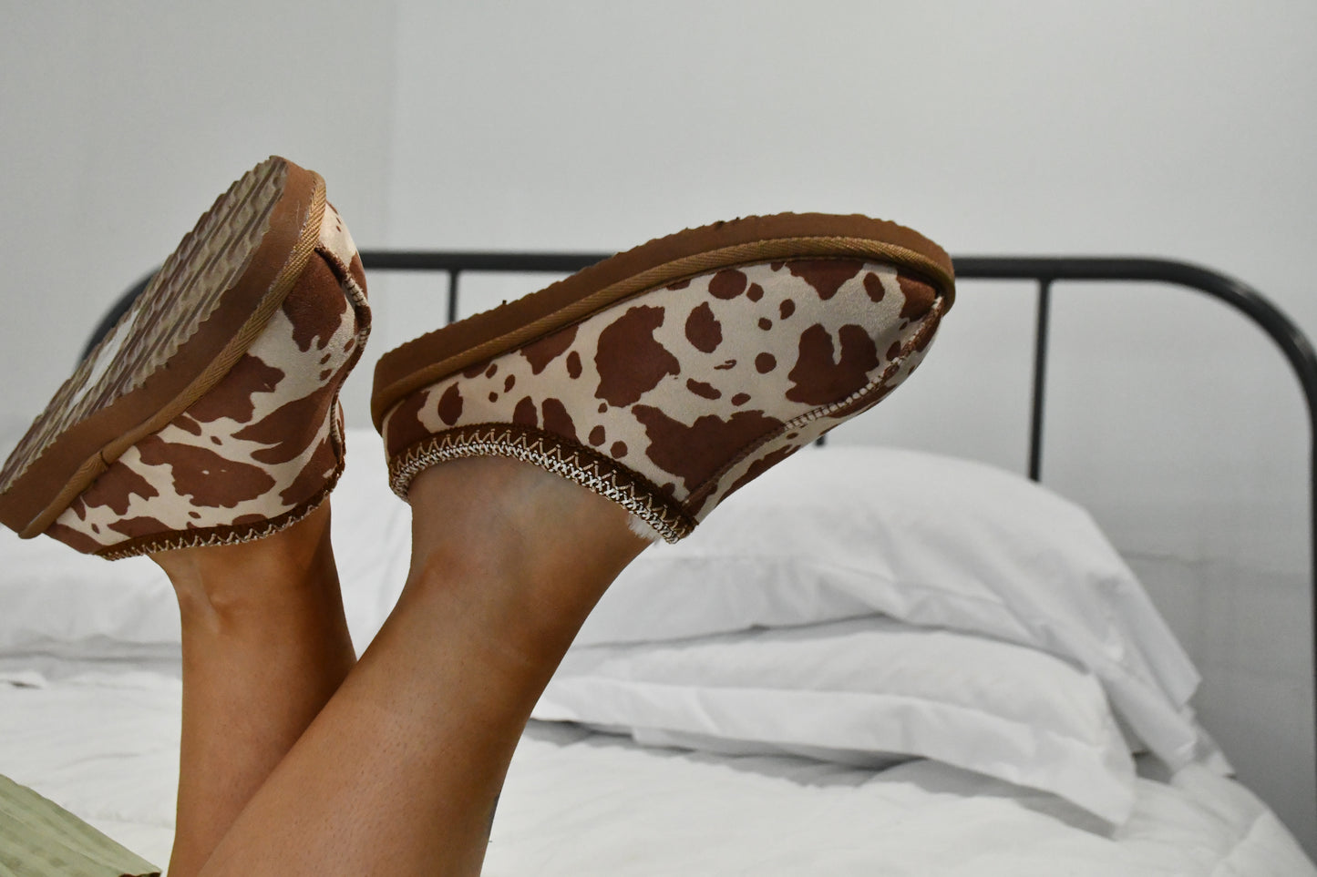 cowprint slippers