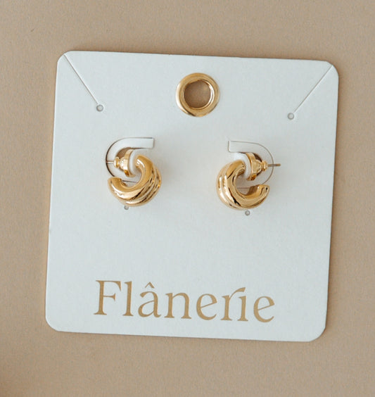 gold double hoop earrings