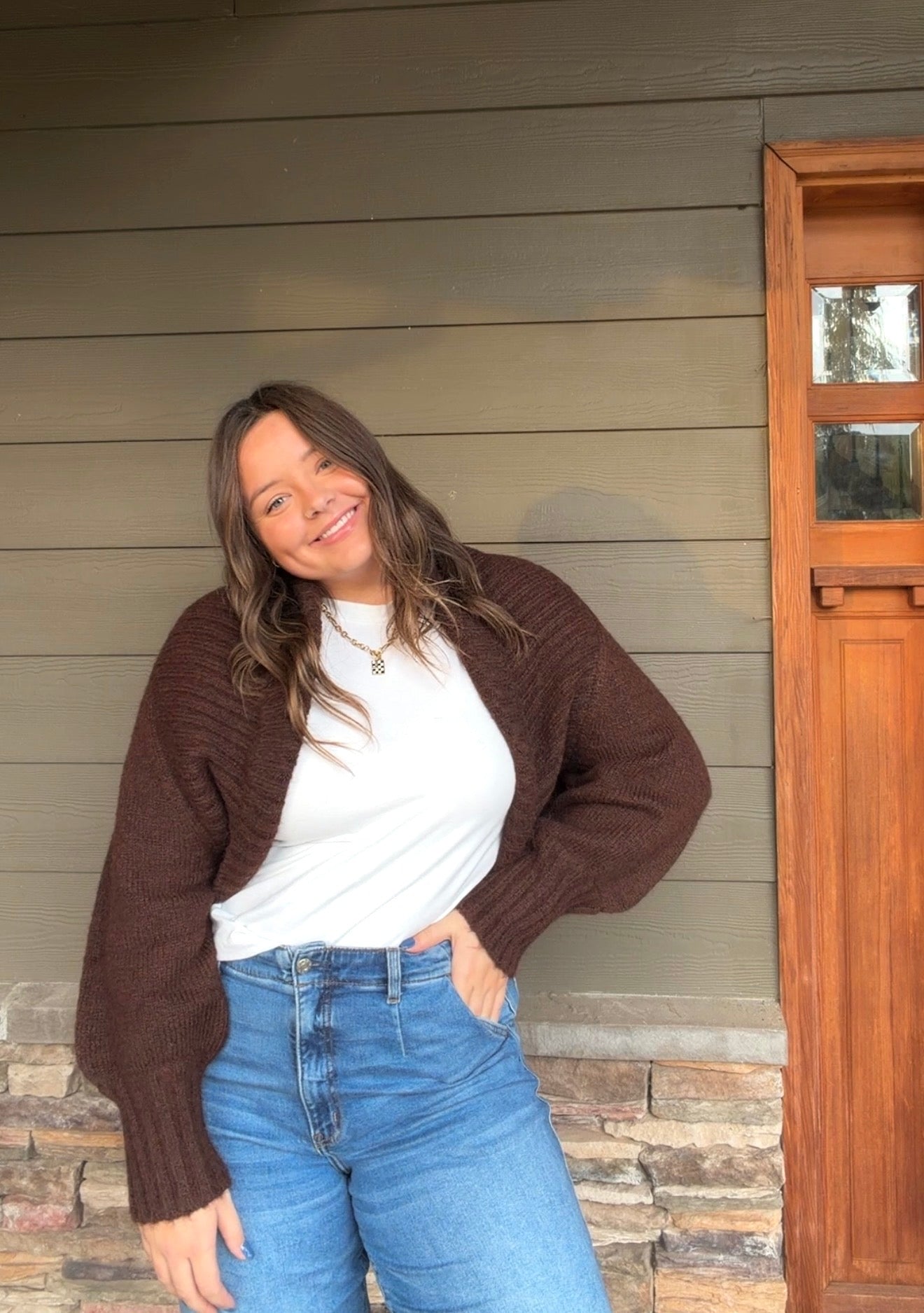 The cocoa cropped cardigan