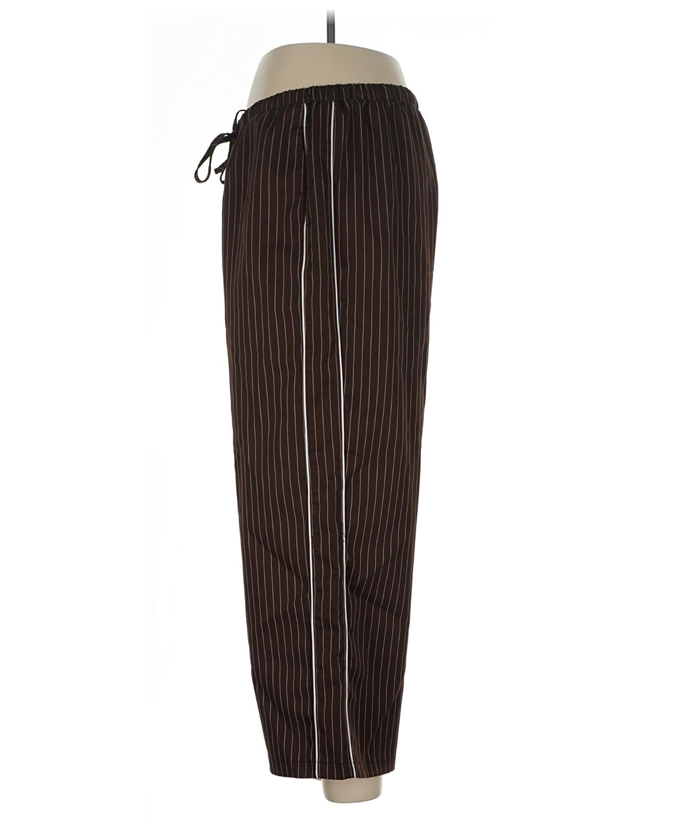 Brown striped wide leg pants