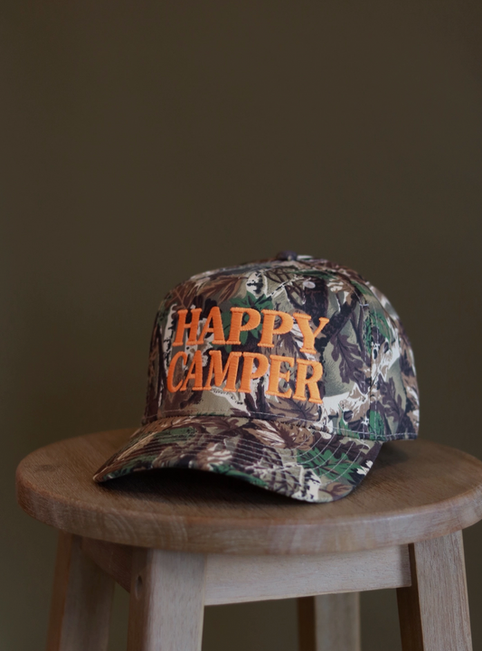 HAPPY CAMPER camo trucker